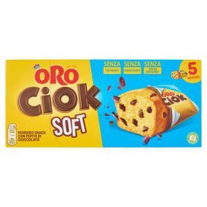 Biscotti morbidi con gocce di cioccolato oro ciok soft oro