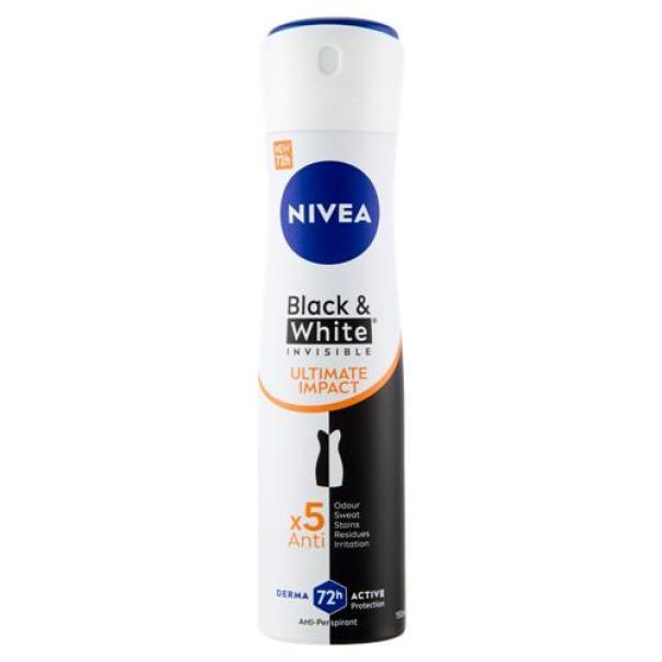 deodorante-spray-donna-black-and-white-invisible-ultimate-impact-48h-nivea-150-ml deodorante-spray-donna-black-and-white-invisible-ultimate-impact-48h-nivea-150-ml