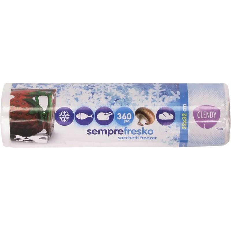 clendy, semprefresko, buste, congelatore, conservazione, cucina, igiene, spesaonline, 360P, CLENDY 360P, bonta, efficacia, qualita, benessere, piacere, cura, prodotti clendy, freschezza, 360P GR semprefresko buste per congelare clendy semprefresko serie 360pz - foto 1