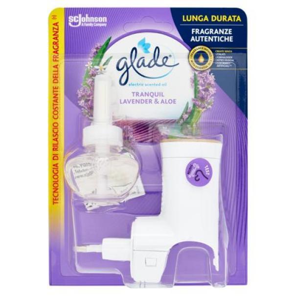 Diffusore Elettrico Base con Ricarica Lavanda e Aloe Glade 20 ml Diffusore Elettrico Base con Ricarica Lavanda e Aloe Glade 20 ml