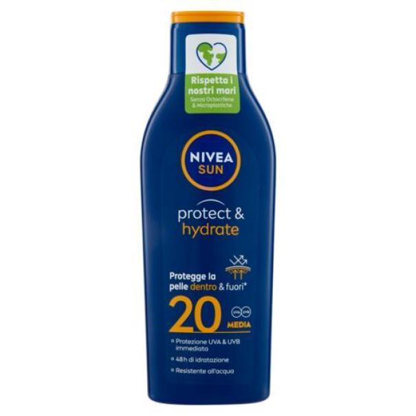 nivea latte solare protettivo idratante protect e hydrate fp20 nivea sun 200 ml - foto 1 nivea latte solare protettivo idratante protect e hydrate fp20 nivea sun 200 ml - foto 1