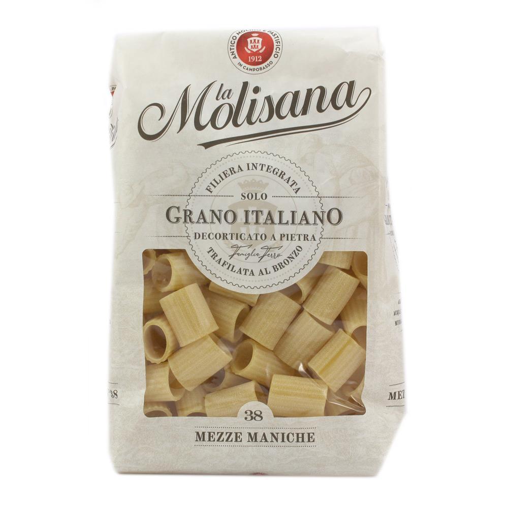 Pasta Mezze Maniche Rigate La Molisana 500g u2013 Pasta di Grano Duro 100% Italiano Trafilata al Bronzo-1
