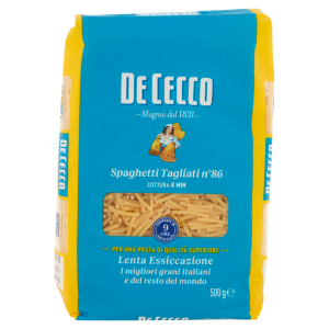 Spaghetti tagliati  500 g – pasta di semola di grano duro 100 % italiano trafilata al bronzo