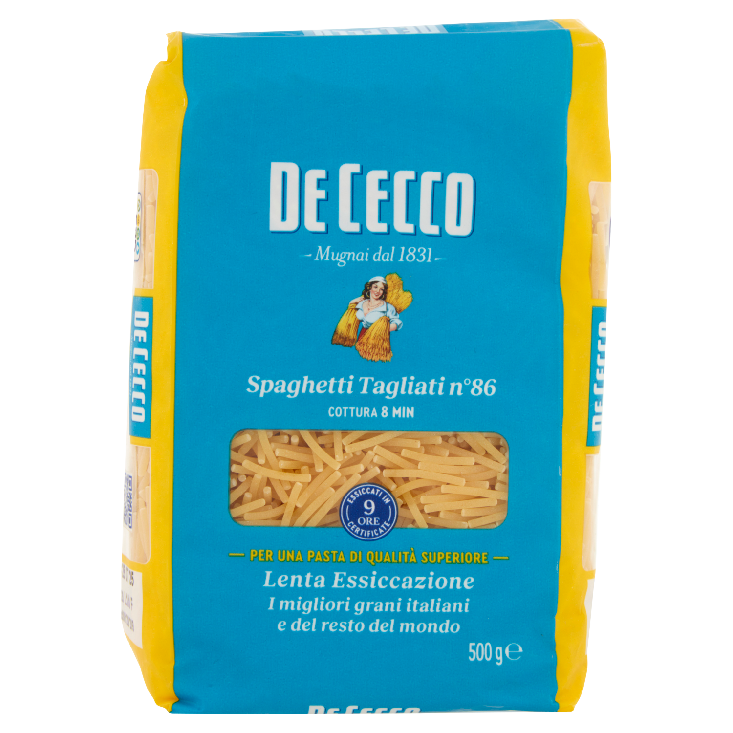 dececco, spaghetti, tagliati, pasta, semola, granoitaliano, trafilataalbronzo, primi, cucinaitaliana, tradizione, qualita, DE CECCO 500 GR de cecco spaghetti tagliati de cecco 500 gr - foto 1