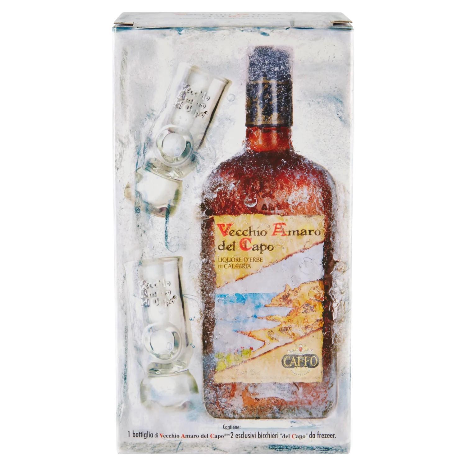 caffo amaro vecchio amaro del capo confezione con due bicchieri caffo 70 cl. - foto 2