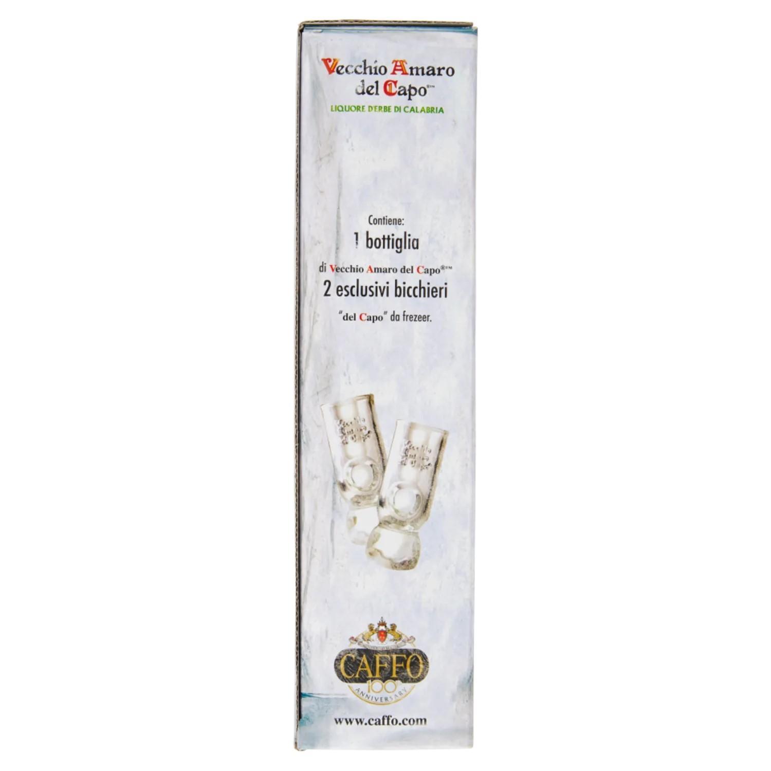 caffo amaro vecchio amaro del capo confezione con due bicchieri caffo 70 cl. - foto 3