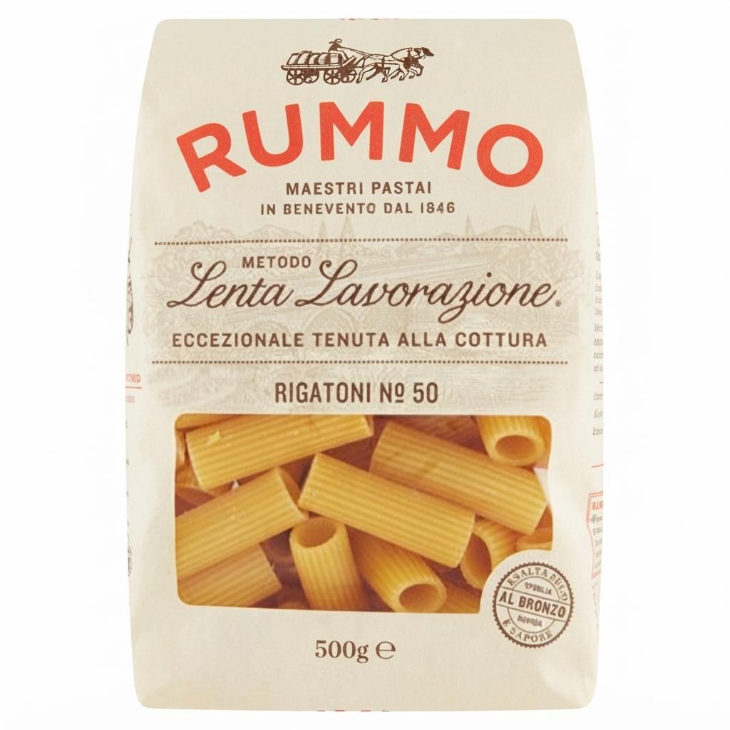 rummo rigatoni n. 50 lunga trafila al bronzo rummo 500 gr - foto 1