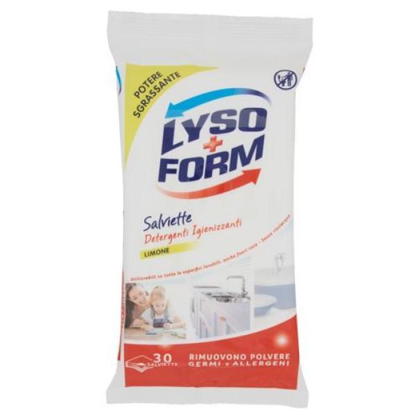 Salviette Detergenti Igienizzanti Multiuso Limone Lysoform 30 pz Salviette Detergenti Igienizzanti Multiuso Limone Lysoform 30 pz