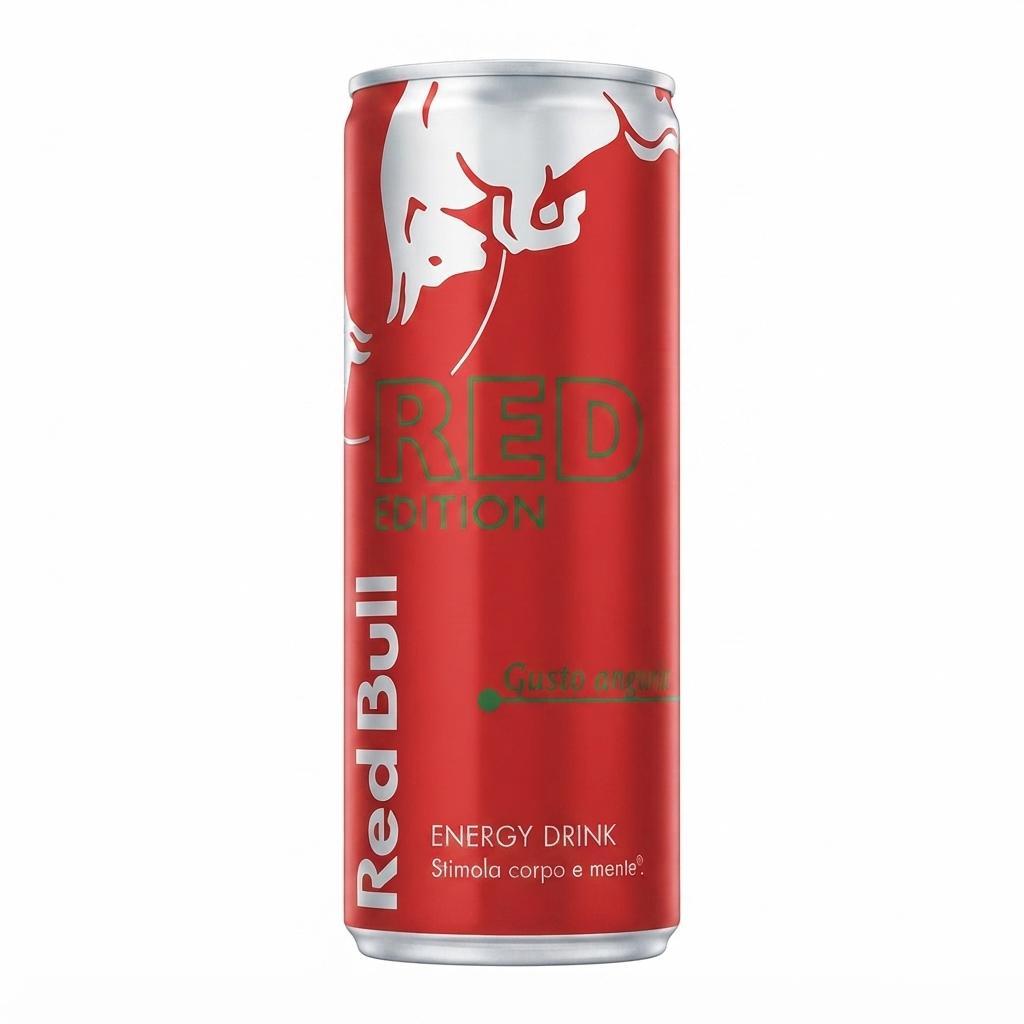 red bull red bull energy drink the watermelon edition lattina 250 ml - foto 1