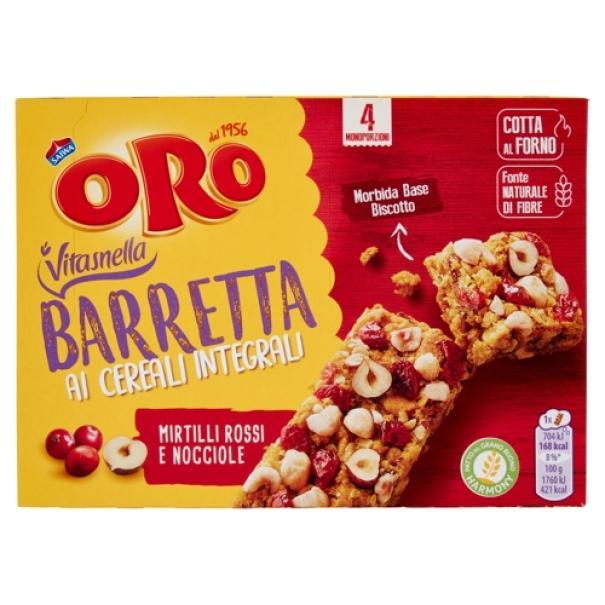 Barrette ai Cereali Integrali con Mirtilli Rossi e Nocciole Oro Saiwa Barrette ai Cereali Integrali con Mirtilli Rossi e Nocciole Oro Saiwa