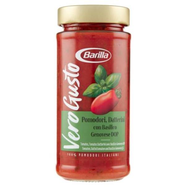Sugo Vero Gusto ai Pomodori Datterini e Basilico Genovese Barilla Sugo Vero Gusto ai Pomodori Datterini e Basilico Genovese Barilla