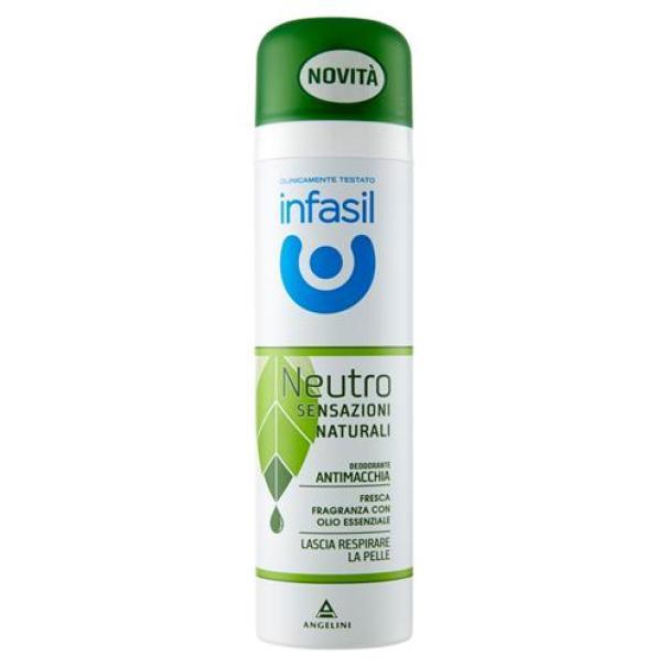 Deodorante Spray Neutro Sensazioni Naturali con Olio Essenziale Infasil 150 ml