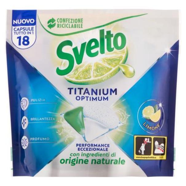 Capsule per Lavastoviglie Titanium Optimum Limone Svelto 18 pz Capsule per Lavastoviglie Titanium Optimum Limone Svelto 18 pz