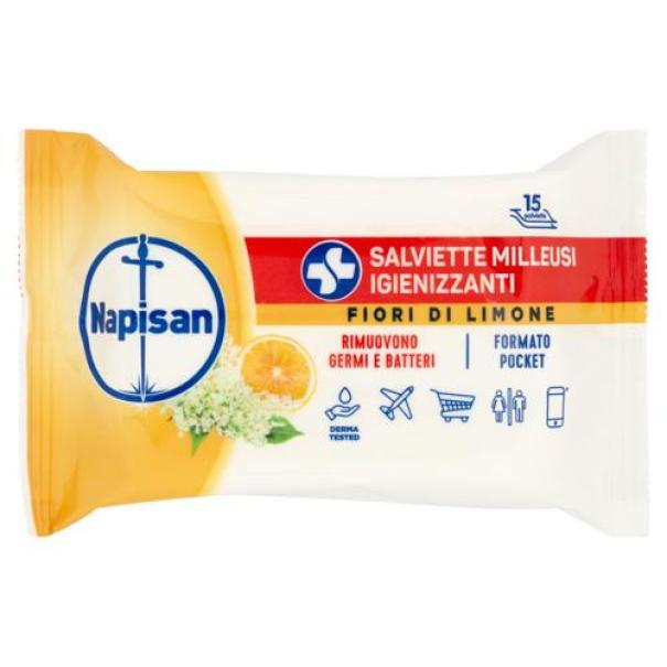 Salviette Igienizzanti Milleusi Fiori di Limone Napisan 15 Pezzi