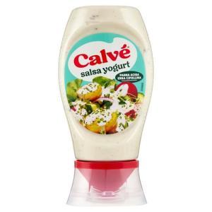 Salsa allo yogurt in flacone capovolto calvé