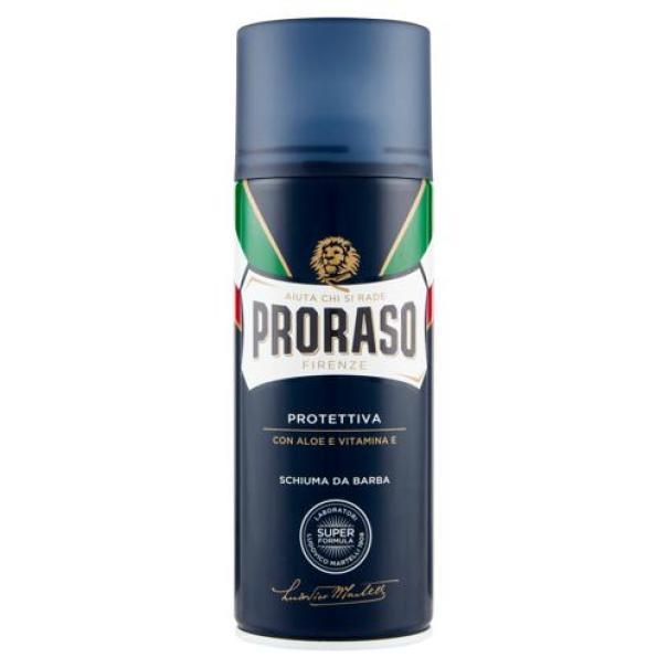 proraso schiuma da barba protettiva e idratante aloe e vitamina e blue proraso - foto 1
