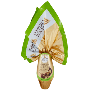 Uovo al cioccolato al latte e nocciole pasqua d'oro  rocher 340 gr.