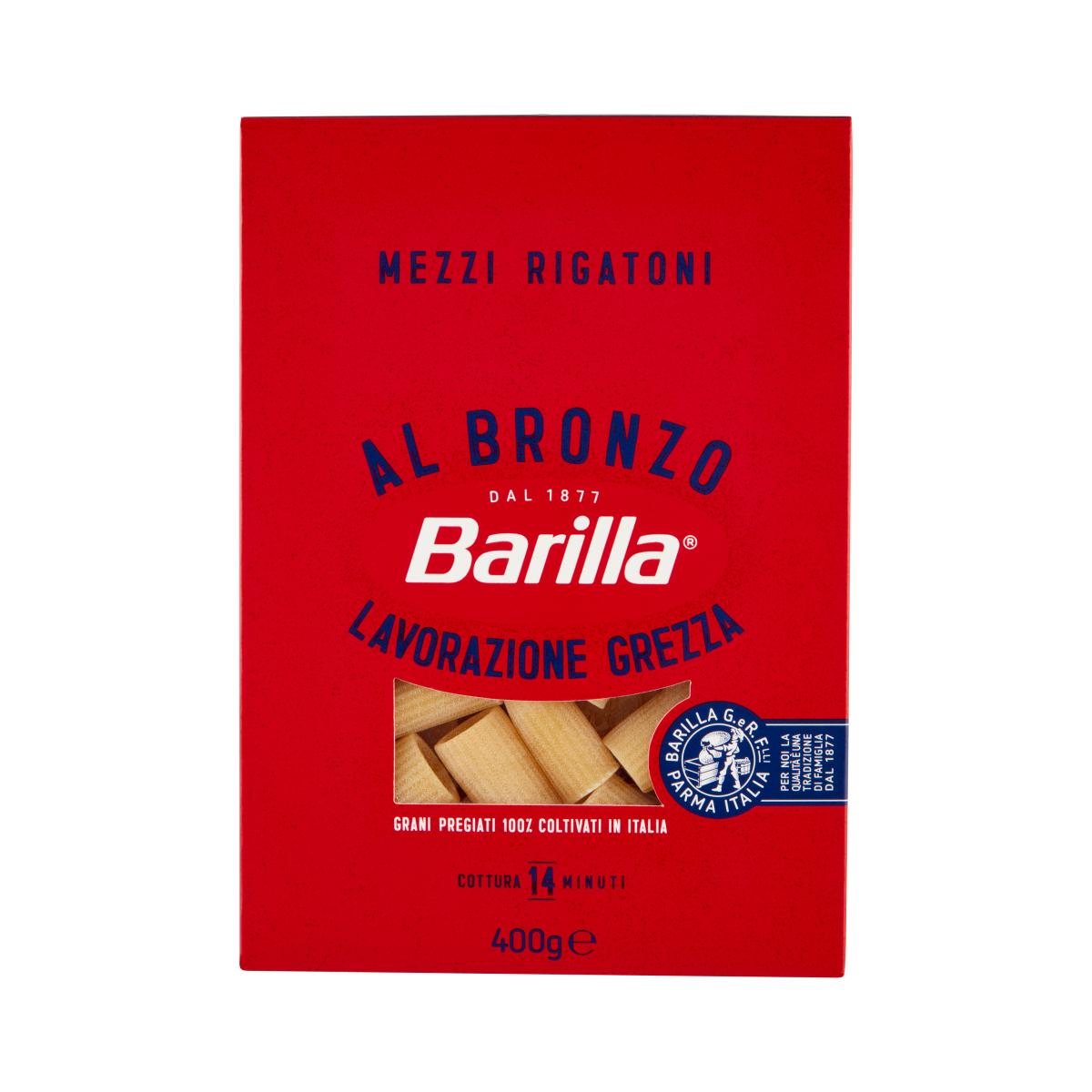 barilla pasta mezzi rigatoni al bronzo barilla 400 gr. - foto 1