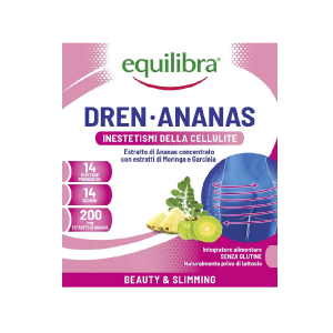 Integratore alimentare drenante cellulite all'estratto di ananas garcinia e moringa in 14 bustine monodose  56 gr.