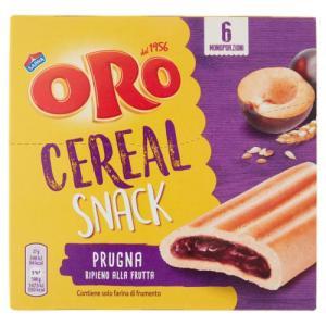 Barrette ai cereali con ripieno alla prugna cereal snack oro
