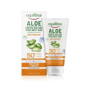 Protezione solare viso anti age spf 50+  equiibra 75 ml