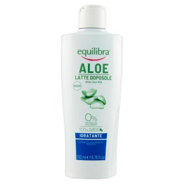 equilibra, aloe, doposole, latte, sole, idratazione, pelle, lenitivo, benessere, qualita, EQUILIBRA 200 ML equilibra aloe latte doposole equilibra 200 ml - foto 1