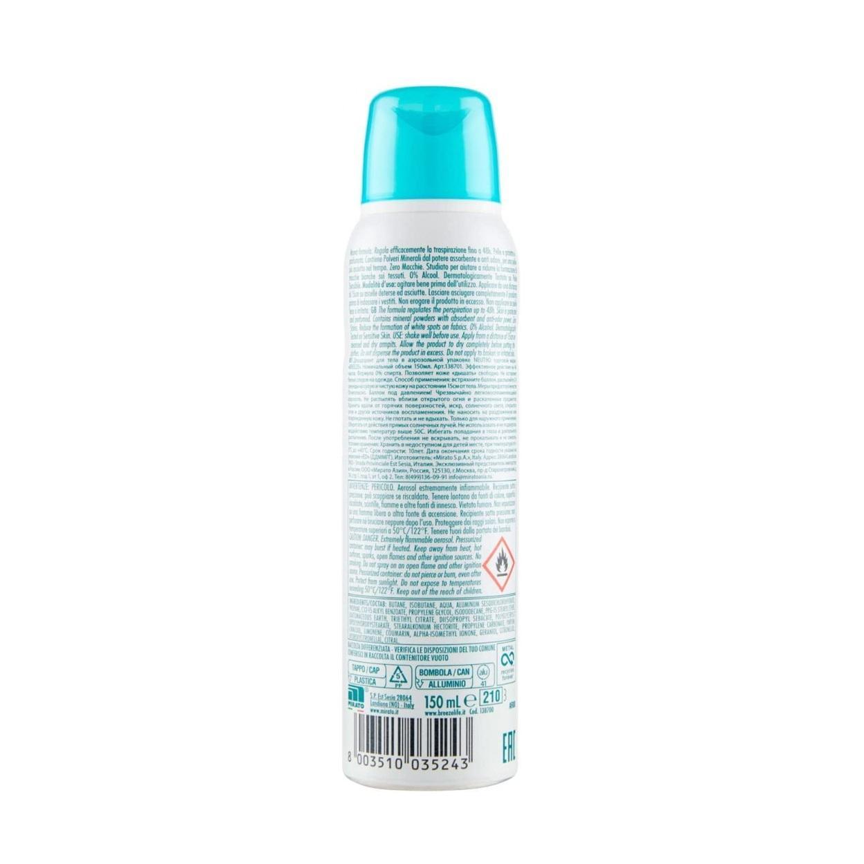 breeze neutro, deodorante spray, senza sali di alluminio, breeze essence, protezione 48h, deodorante no macchie, freschezza naturale, igiene quotidiana, pelle sensibile, profumo neutro, benessere corpo, breeze 150ml, cura della pelle, deodorante delicato, freschezza duratura, spray corpo, anti-odore, formula neutra, deodorante famiglia, pulito profondo, dermatologicamente testato, protezione invisibile, breeze classico, igiene personale, routine quotidiana, r breeze deodorante spray neutro 0% alcool zero macchie breeze 150 ml. - foto 2