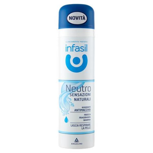 infasil deodorante spray neutro sensazioni naturali fragranza marina infasil 150 ml - foto 1