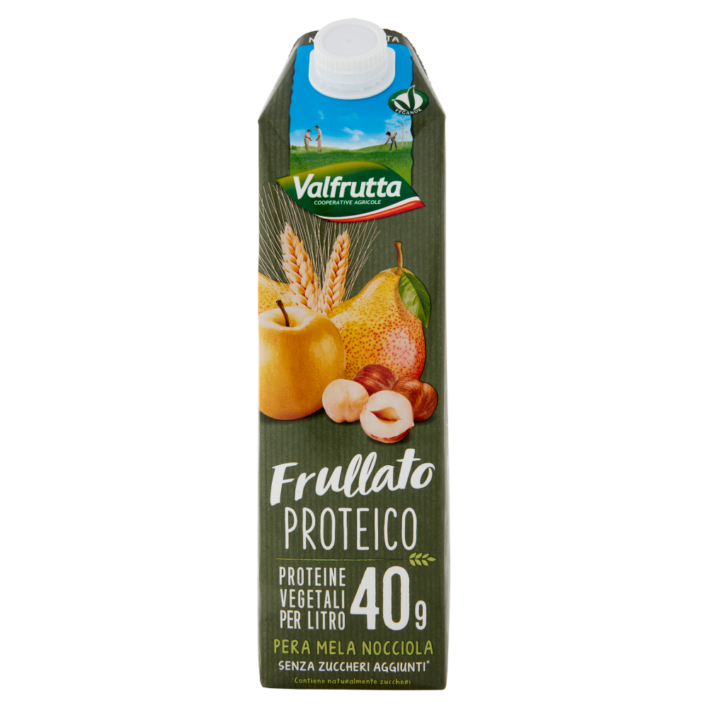 valfrutta frullato proteico pera mela nocciola valfrutta 1 lt. - foto 1