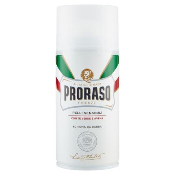 proraso schiuma da barba pelli sensibili the verde e avena white proraso - foto 1