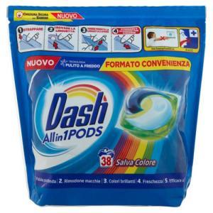 Detersivo in capsule pods all in 1 salva colore formato busta