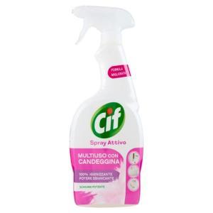 Spray attivo sgrassatore con candeggina igienizzante  limone 650 ml