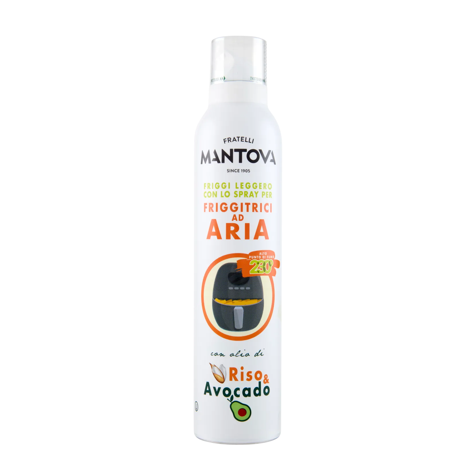 fratelli mantova olio di riso & avocado spray per friggitrici ad aria fratelli mantova friggi leggero 200 ml. - foto 1