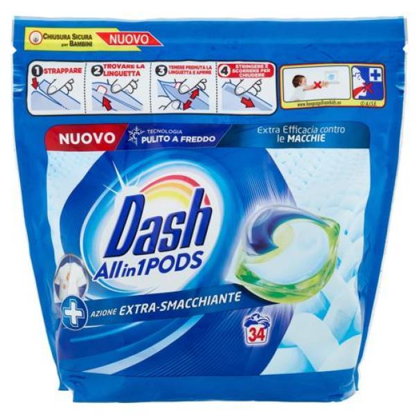 Detersivo in Capsule Pods All in 1 Extra Smacchiante Dash Detersivo in Capsule Pods All in 1 Extra Smacchiante Dash