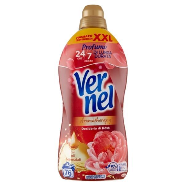 Ammorbidente Concentrato per Bucato Red Rose 76 Lavaggi Vernel 1,9 L