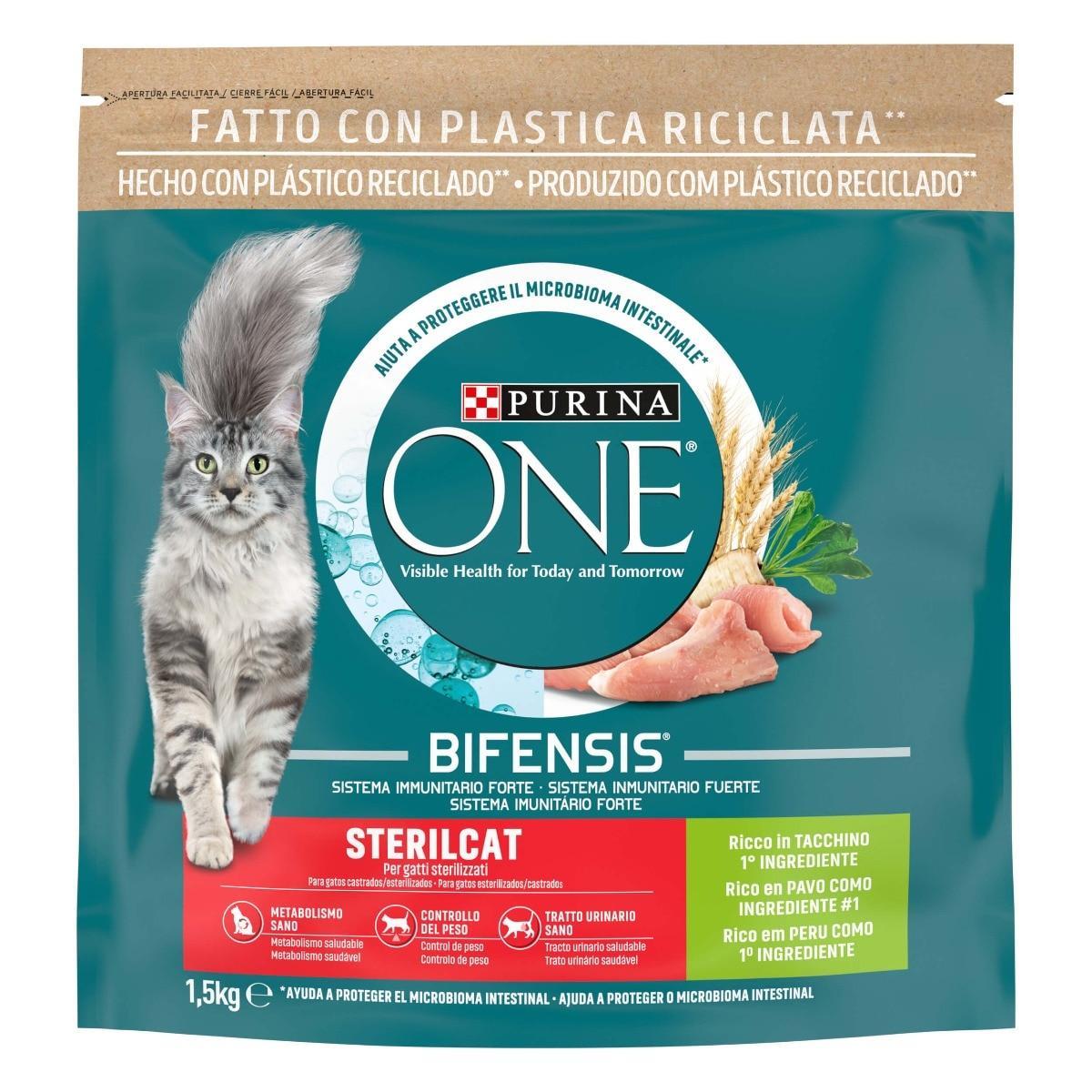 purina one cibo secco per gatti sterilizzati turkey and wheat purina one 1,5 kg - foto 1