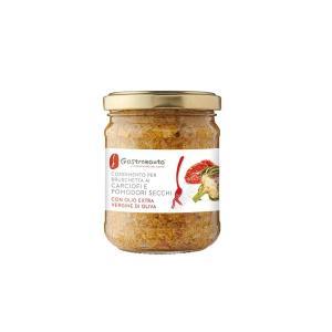 Condimento a base di carciofi e pomodori secchi con olio extra vergine di oliva  180 gr.