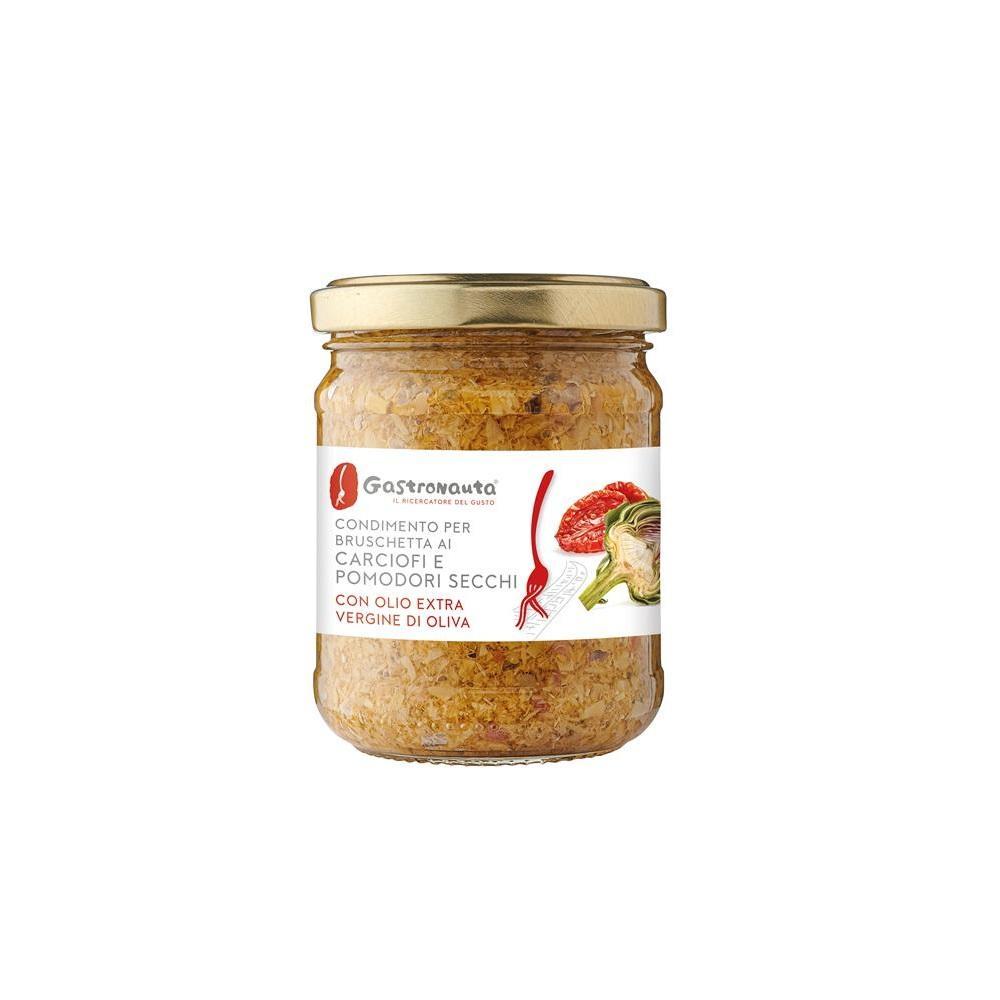 gastronauta condimento a base di carciofi e pomodori secchi con olio extra vergine di oliva gastronauta 180 gr. - foto 1