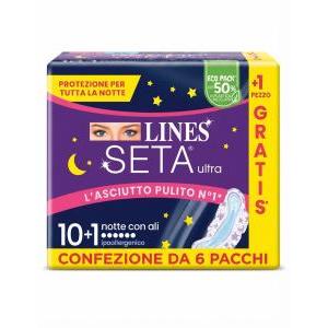 Assorbenti seta ultra notte con ali 11 pz