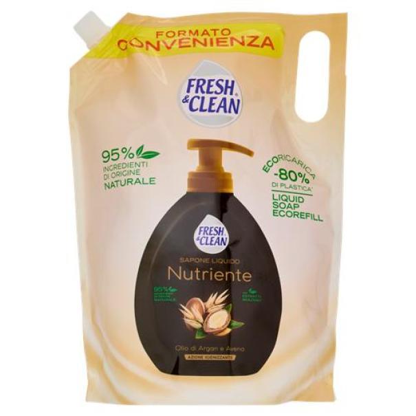 fresh & clean sapone liquido mani nutriente olio di argan e avena ecoricarica fresh & clean - foto 1 fresh & clean sapone liquido mani nutriente olio di argan e avena ecoricarica fresh & clean - foto 1