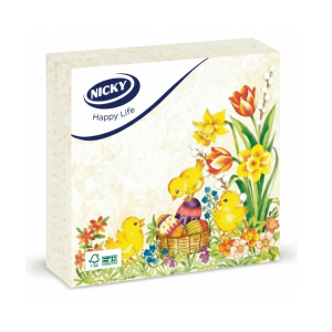 Tovaglioli fantasia pasqua 33x33  20 pz.