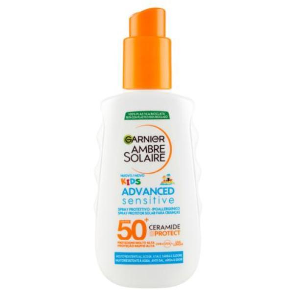Spray Solare Protettivo Kids Advanced Sensitive Ceramide Protect SPF50+ Ambre Solaire Garnier 150 ml