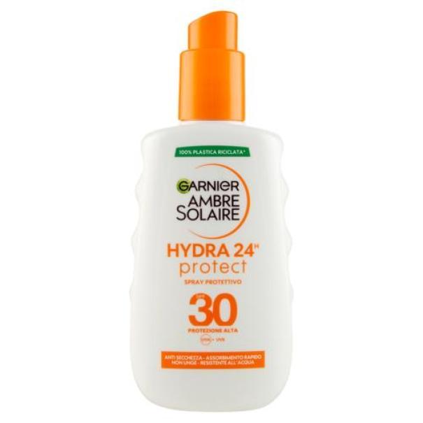 Spray Solare Protettivo Hydra 24h Protect SPF30 Ambre Solaire Garnier 200 ml Spray Solare Protettivo Hydra 24h Protect SPF30 Ambre Solaire Garnier 200 ml