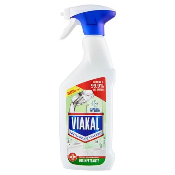 viakal detergente anticalcare igienizzante spray viakal per bagno e cucina 470ml - foto 1