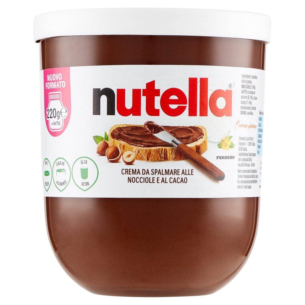 nutella crema spalmabile nutella 220 gr - foto 1