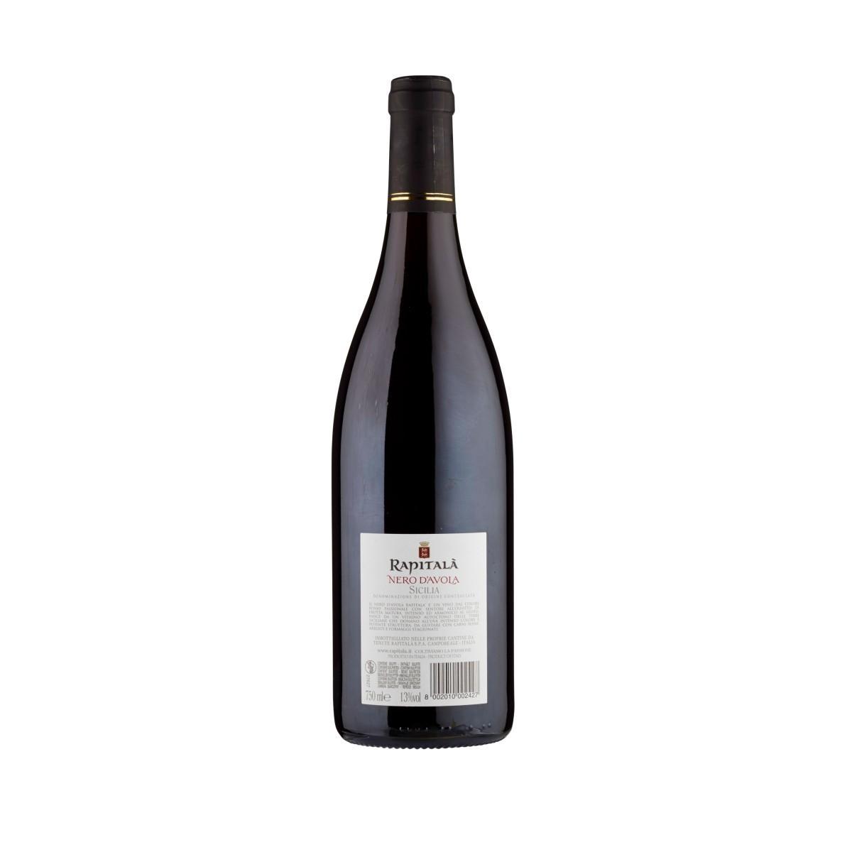 rapitala vino rosso nero d'avola doc rapitala 75 cl. - foto 3