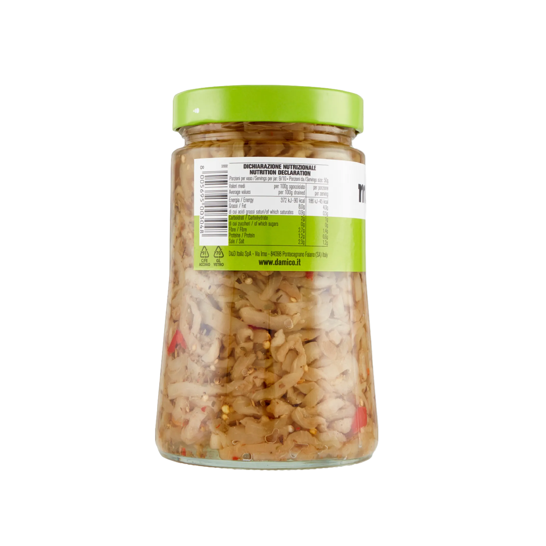 d'amico melanzane a filetti in olio di semi di girasole d'amico 700 gr. - foto 2