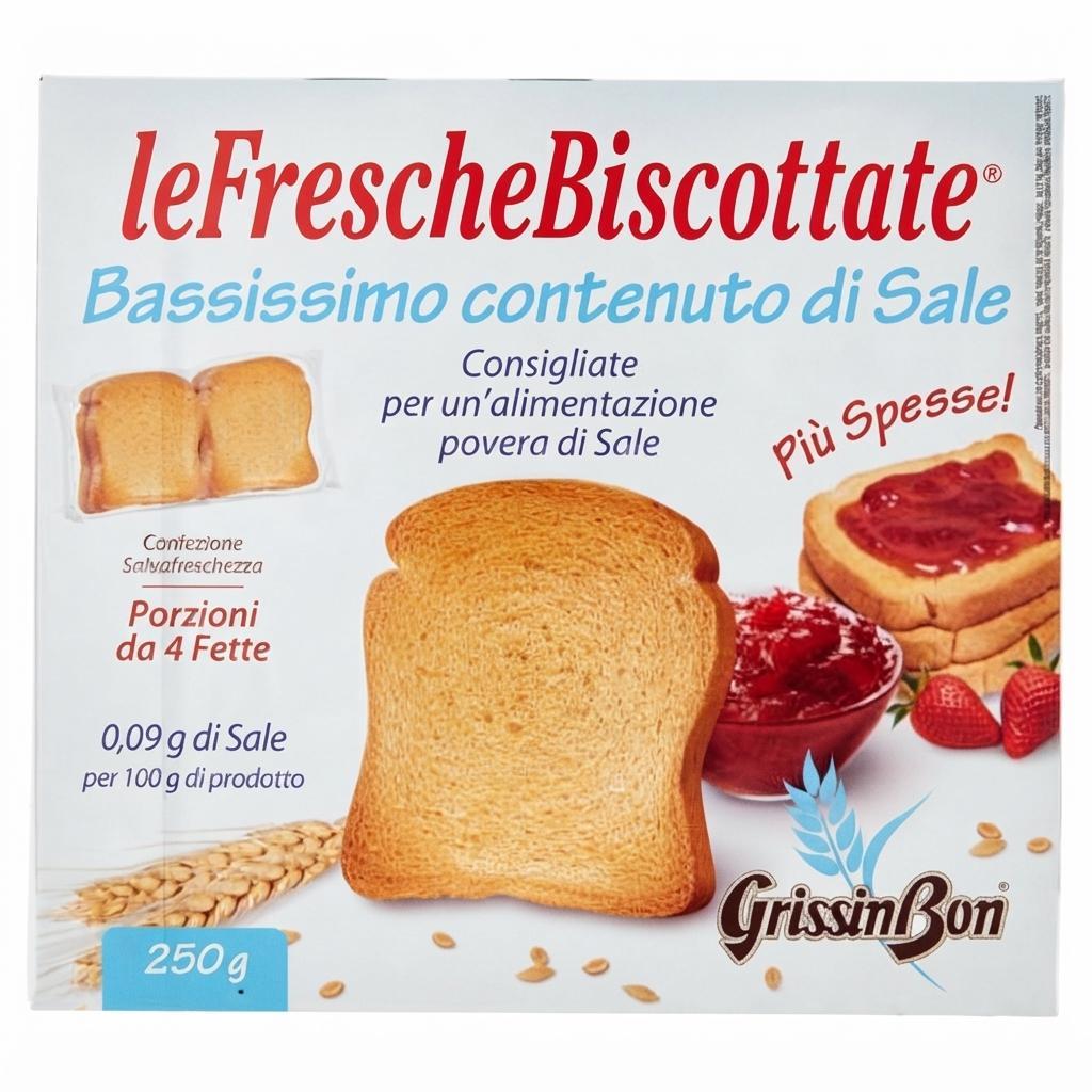 grissin bon fette biscottate a basso contenuto di sodio iposodiche grissinbon 250 gr - foto 1