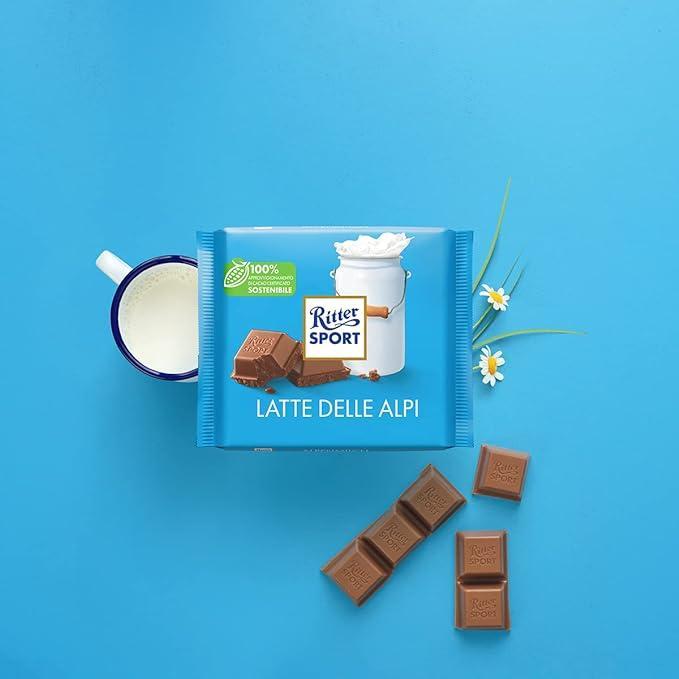 ritter sport tavoletta di cioccolato al latte delle alpi ritter sport 100 gr - foto 3