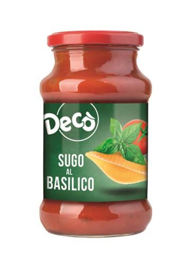 deco, sugoalbasilico, sugoprontoturismo, condimenti, primipiatti, spesaonline, 400 GR, DECo 400 GR, bonta, gusto mediterraneo, qualita, dispensa, piacere, fragranza, prodotti deco, 400gr, benessere, 400 GR deco' sugo al basilico 400 gr decò - foto 1